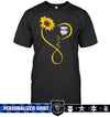 Apparel S / Black Personalized Shirt - Infinity Sunflower Love - DSAPP