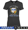 Apparel XS / Black Personalized Shirt - Just A Mom Who Raised A LEO - DSAPP