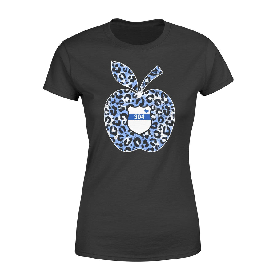 Apparel XS / Black Personalized Shirt - Leopard Apple - Police x Teacher - Standard Women's T-shirt - DSAPP