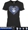 Apparel XS / Black Personalized Shirt - Leopard Pattern Heart - Police Badge - DSAPP