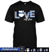 Apparel S / Black Personalized Shirt - Love Checkered Pattern Police Badge - DSAPP
