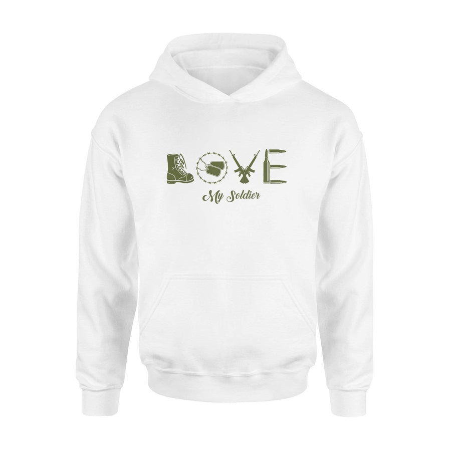 Apparel S / White Personalized Shirt - Love My Soldier - DSAPP