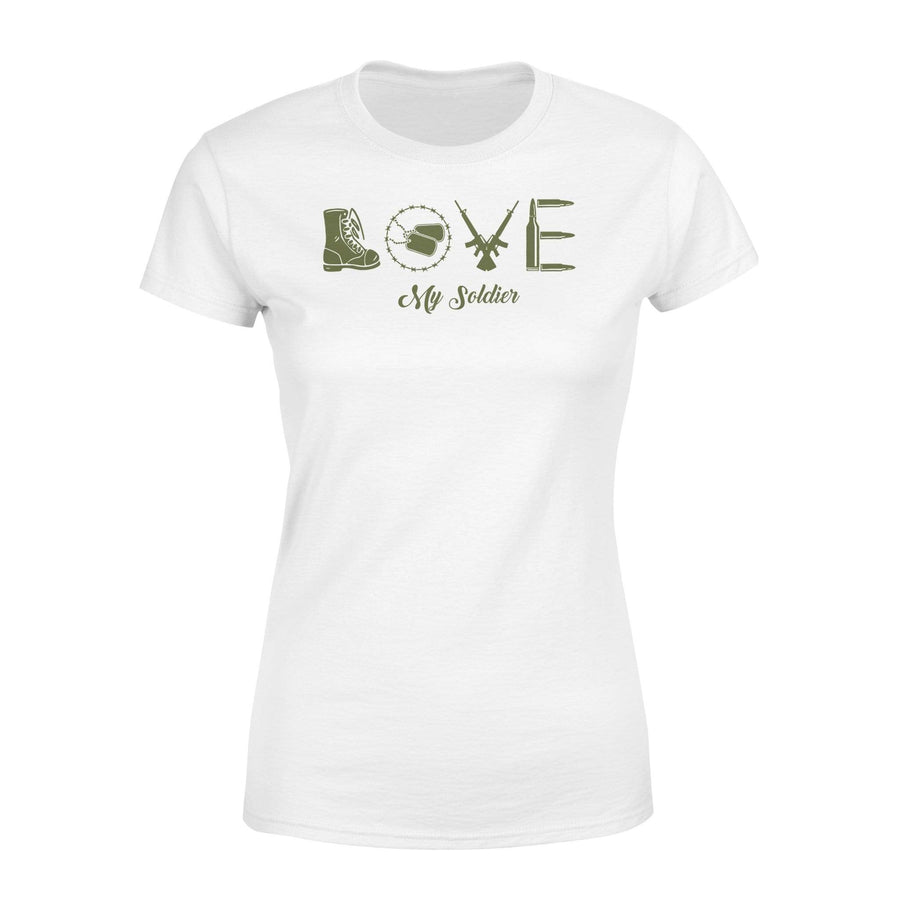Apparel XS / White Personalized Shirt - Love My Soldier - DSAPP