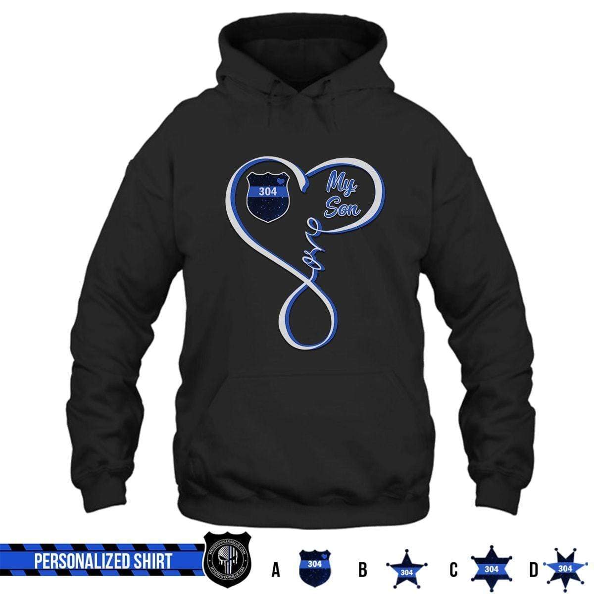 Apparel S / Black Personalized Shirt - Love My Son Infinity - DSAPP