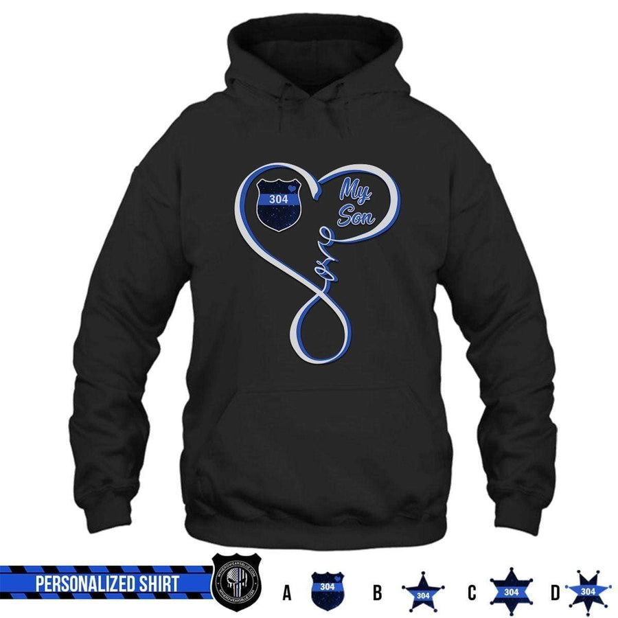 Apparel S / Black Personalized Shirt - Love My Son Infinity - DSAPP
