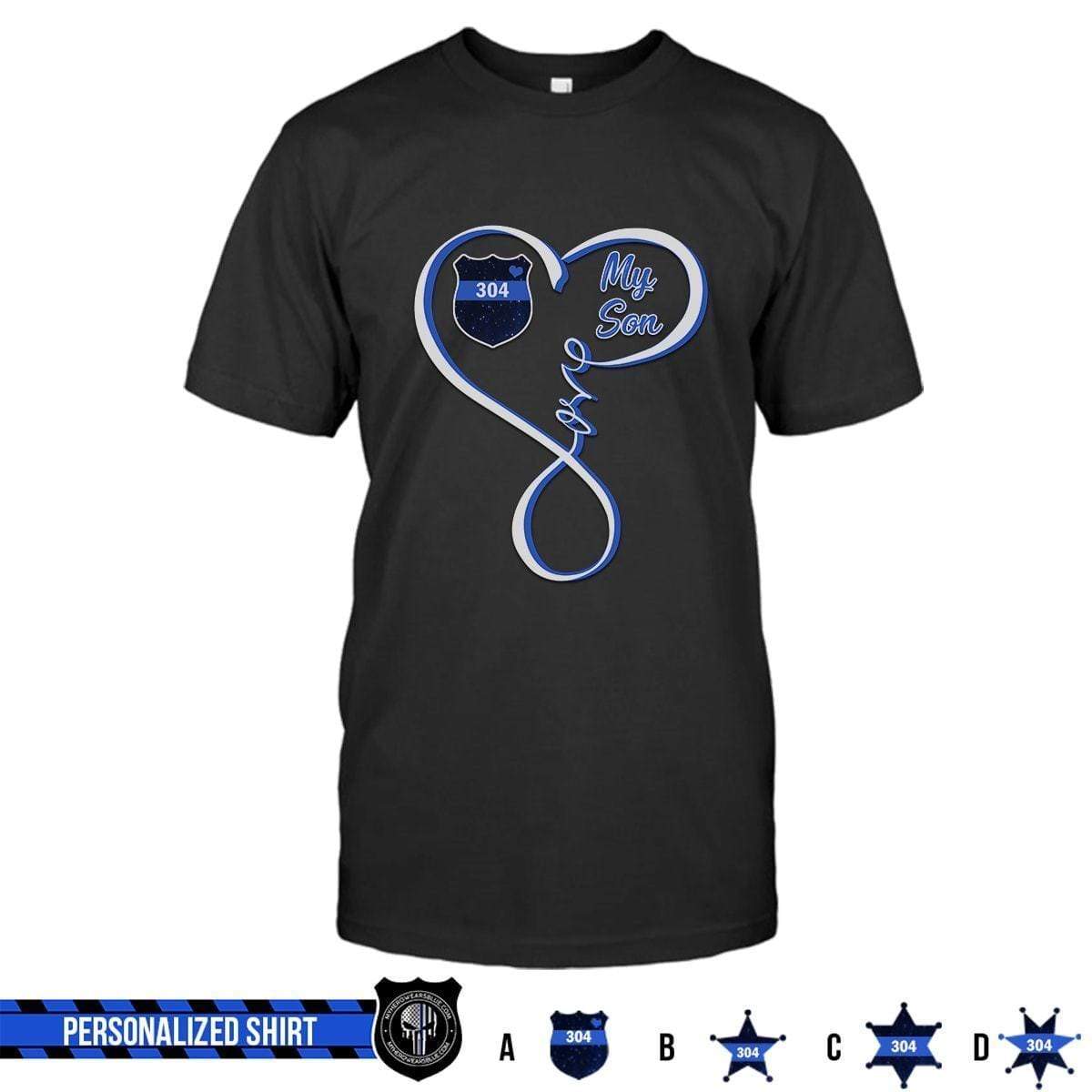 Apparel XS / Black Personalized Shirt - Love My Son Infinity - DSAPP