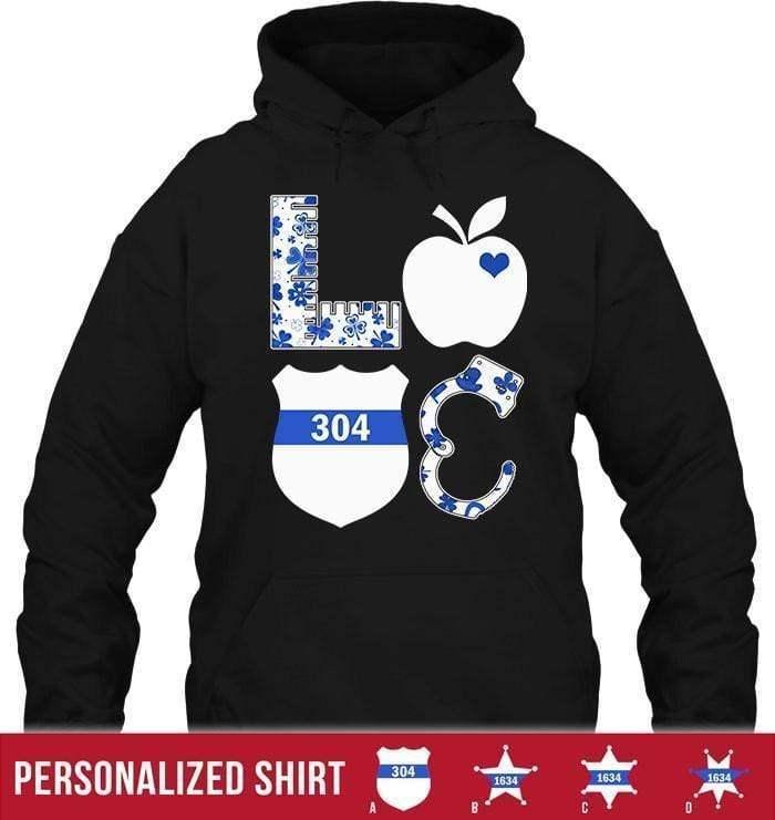Apparel S / Black Personalized Shirt - Love St Patrick Pattern - Teacher x Police - DSAPP