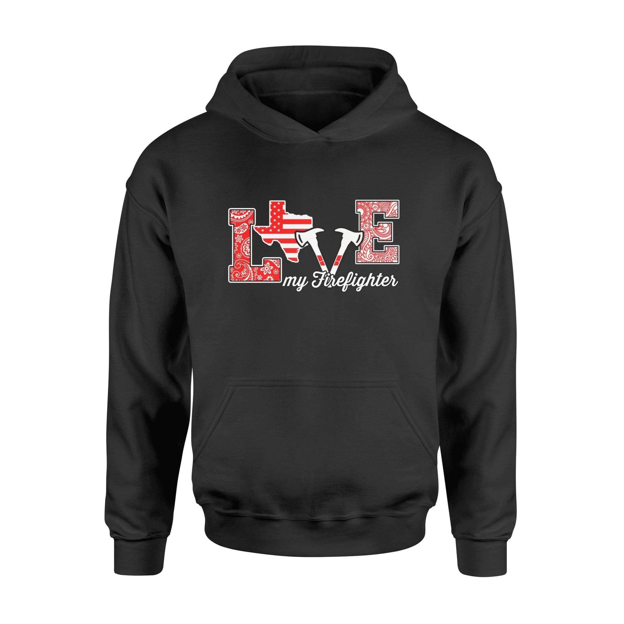 Apparel S / Black Personalized Shirt - Love State - Firefighter - DSAPP