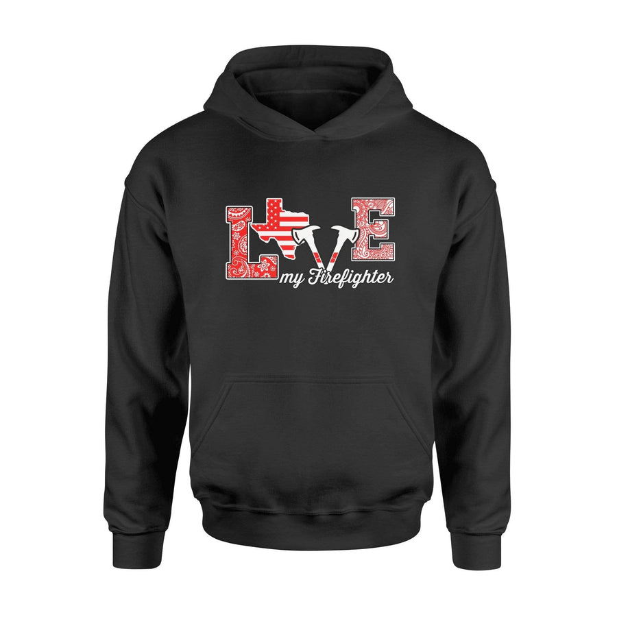 Apparel S / Black Personalized Shirt - Love State - Firefighter - DSAPP