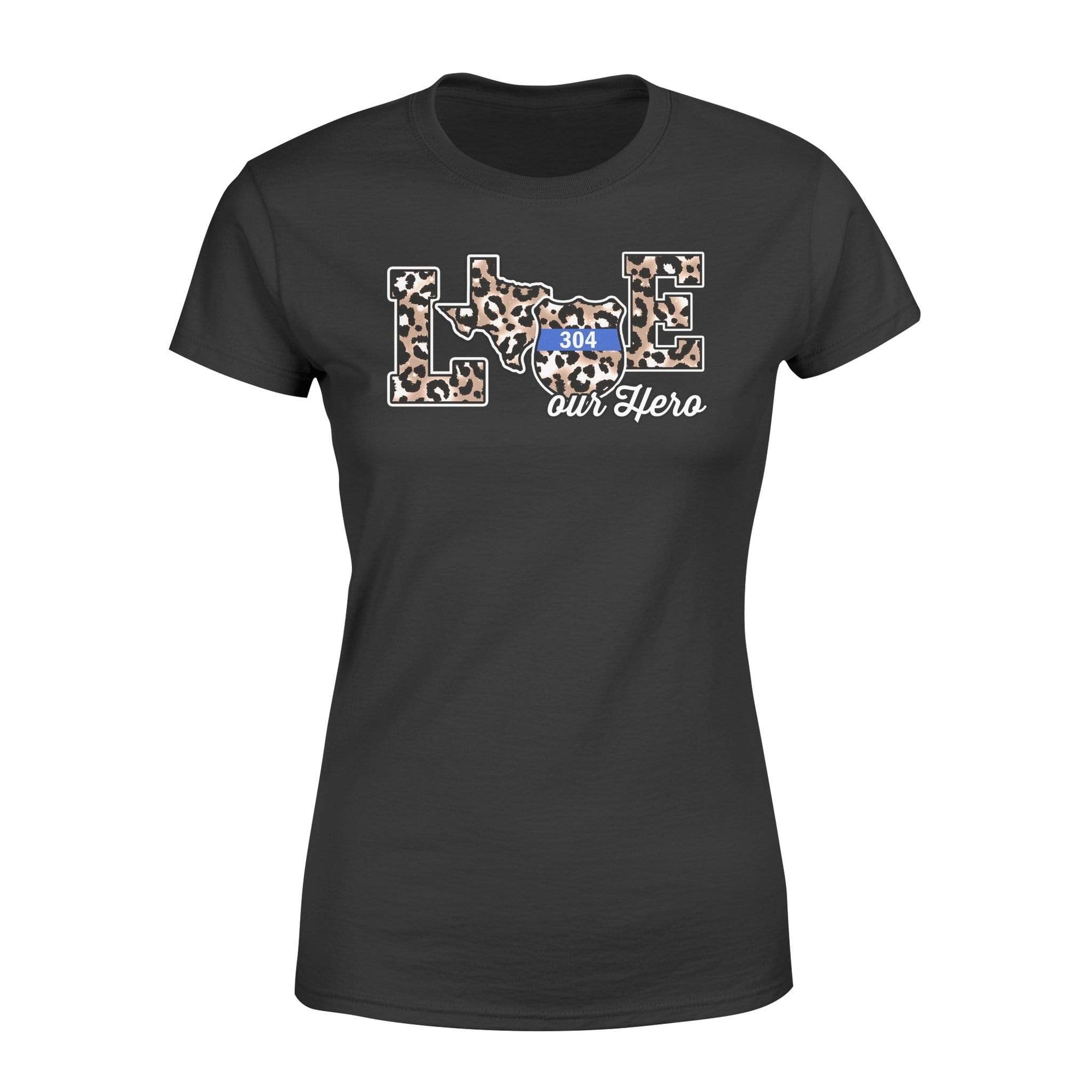 Apparel XS / Black Personalized Shirt - Love State - Leopard Pattern - Standard Women’s T-shirt - DSAPP