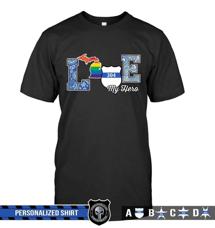 Apparel S / Black Personalized Shirt - Love State - Pride Month - DSAPP