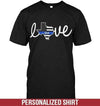 Apparel S / Black Personalized Shirt - Love With State Outline - DSAPP