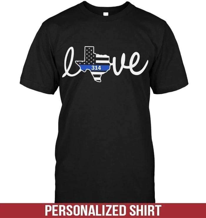 Apparel S / Black Personalized Shirt - Love With State Outline - DSAPP