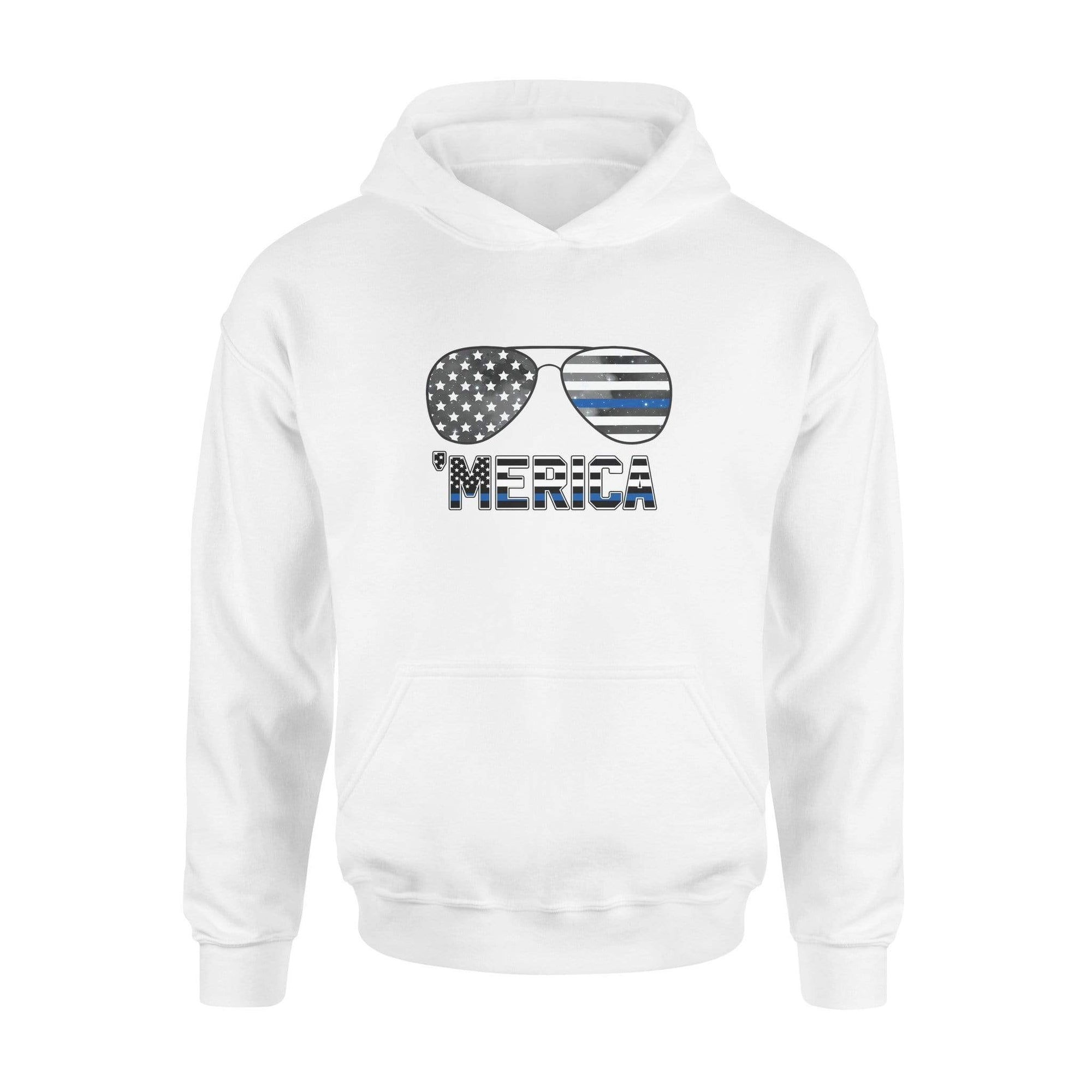Apparel S / White Personalized Shirt - Merica Glasses - Police - DSAPP