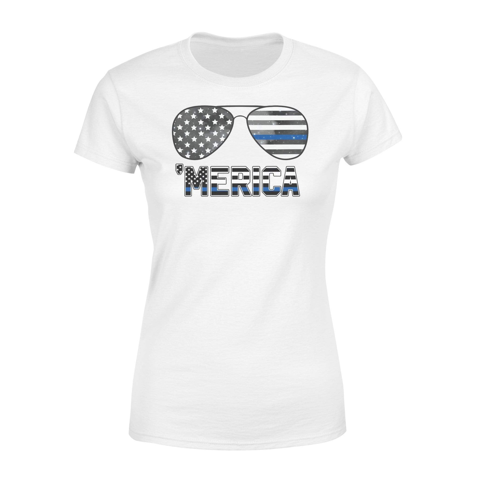 Apparel XS / White Personalized Shirt - Merica Glasses - Police - DSAPP