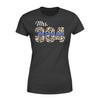 Apparel XS / Black Personalized Shirt - Mrs Badge Number - Leopard Pattern - Standard Women's T-shirt - DSAPP