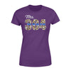Apparel XS / Purple Personalized Shirt - Mrs Badge Number - Leopard Pattern - Standard Women's T-shirt - DSAPP