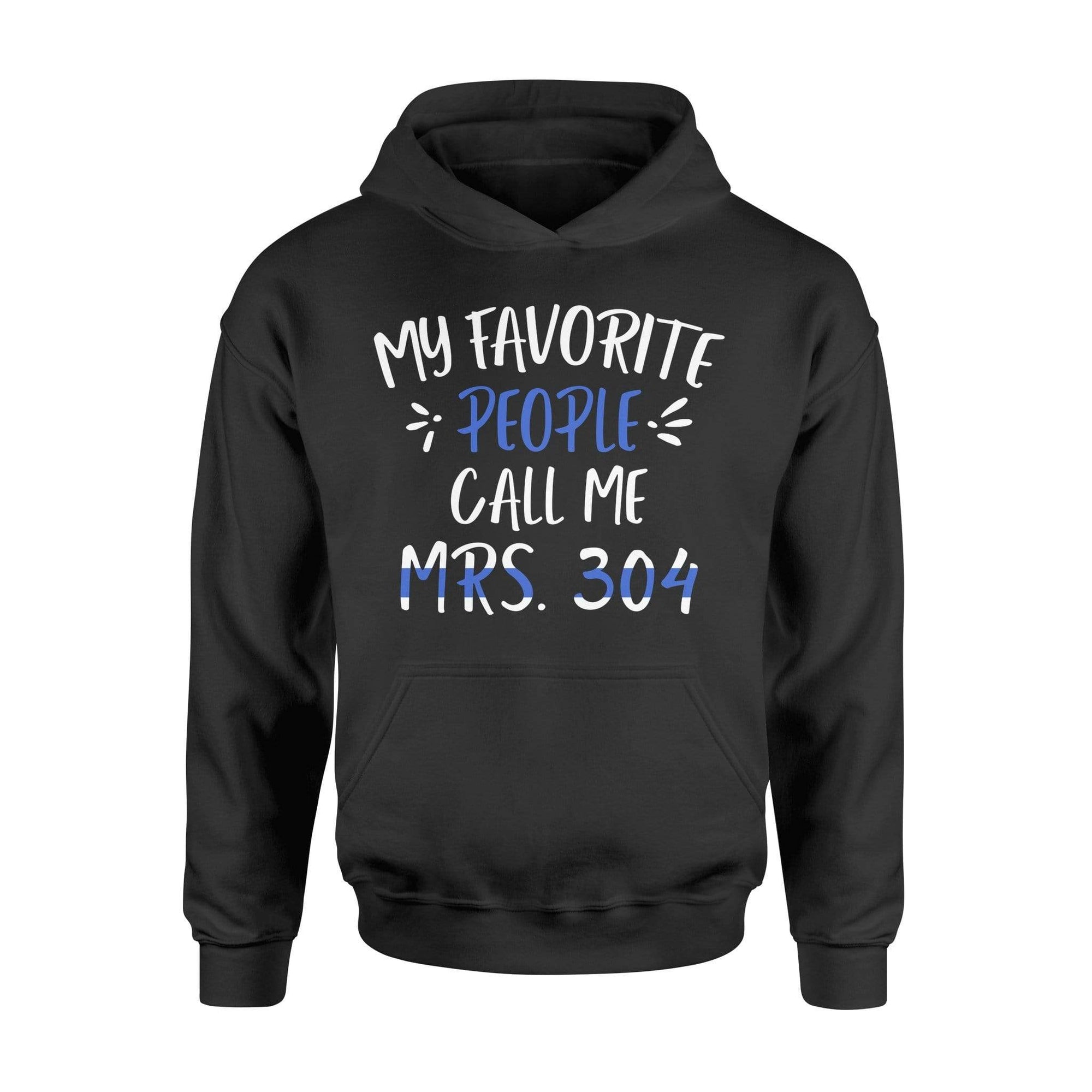 Apparel S / Black Personalized Shirt - My Favorite People Call Me - Mrs Badge Number - DSAPP