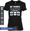 Apparel XS / Black Personalized Shirt - My Favorite Police Calls Me Dad - DSAPP