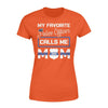 Apparel XS / Orange Personalized Shirt - My Favorite Police Officer Calls Me Mom - Standard Women's T-shirt