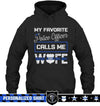 Apparel S / Black Personalized Shirt - My Favorite Police Officer Calls Me Wife Shirt - DSAPP