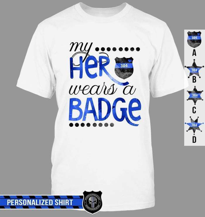 Apparel S / White Personalized Shirt - My Hero Wears A - DSAPP