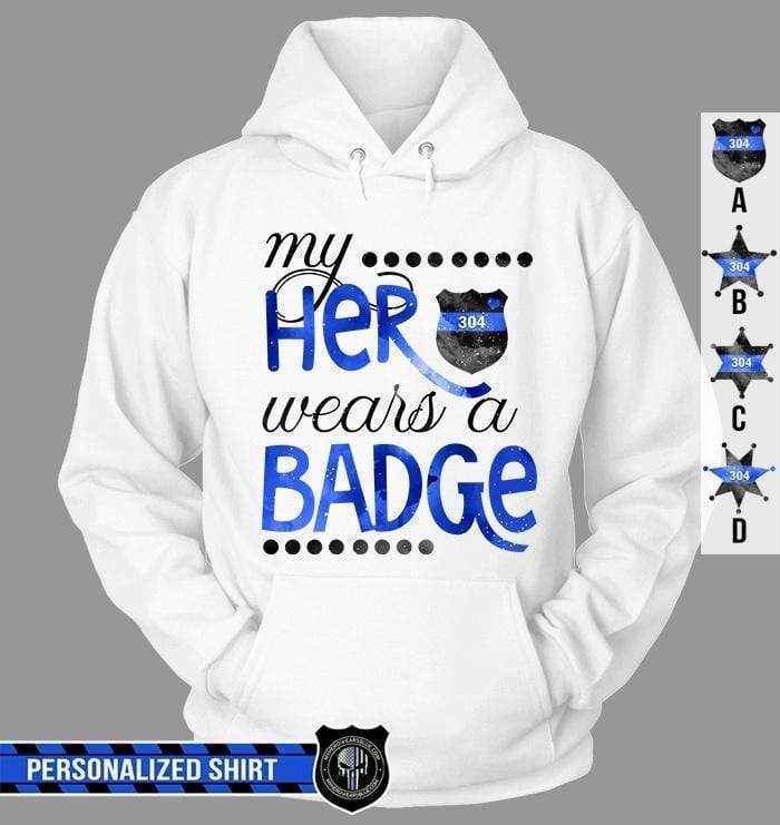 Apparel S / White Personalized Shirt - My Hero Wears A - DSAPP