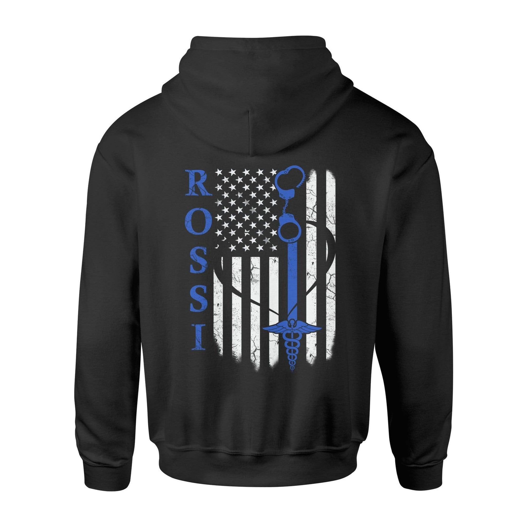 Apparel S / Black Personalized Shirt - Name Nation Flag - Police x Nurse - DSAPP