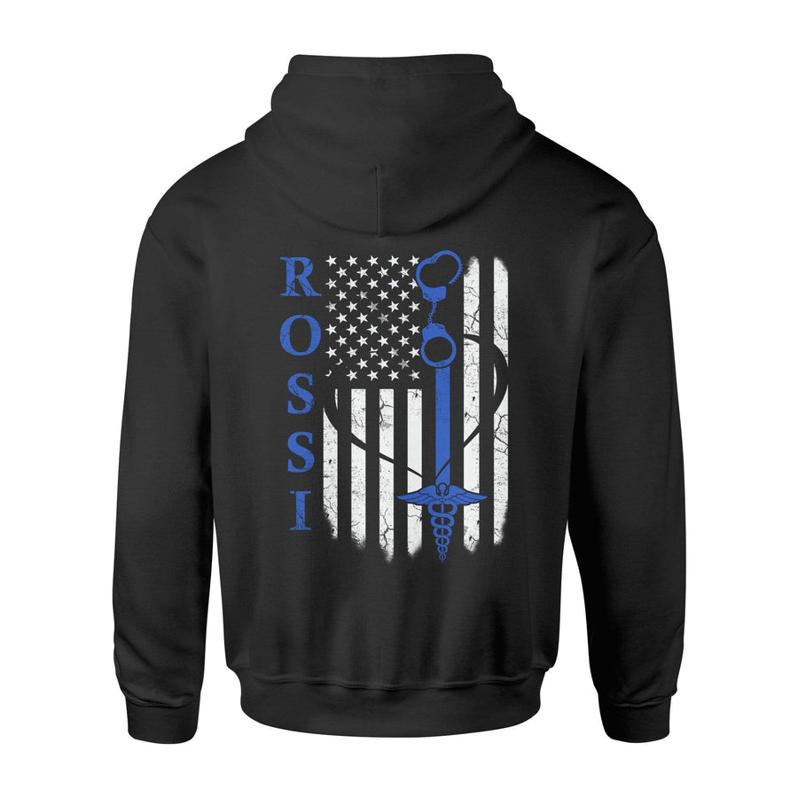 Apparel S / Black Personalized Shirt - Name Nation Flag - Police x Nurse - DSAPP