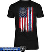 Apparel XS / Black Personalized Shirt - Nation Flag Patterned Name - Police - DSAPP