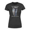 Apparel XS / Black Personalized Shirt - Never Underestimate One Who Backs The Line - Police x Nurse - Standard Women's T-shirt
