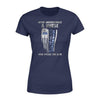 Apparel XS / Navy Personalized Shirt - Never Underestimate One Who Backs The Line - Police x Nurse - Standard Women's T-shirt