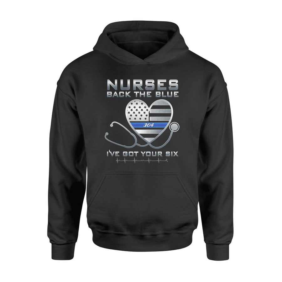 Apparel S / Black Personalized Shirt - Nurse - Back The Blue - Got Your Six - Heart Stethoscope - DSAPP