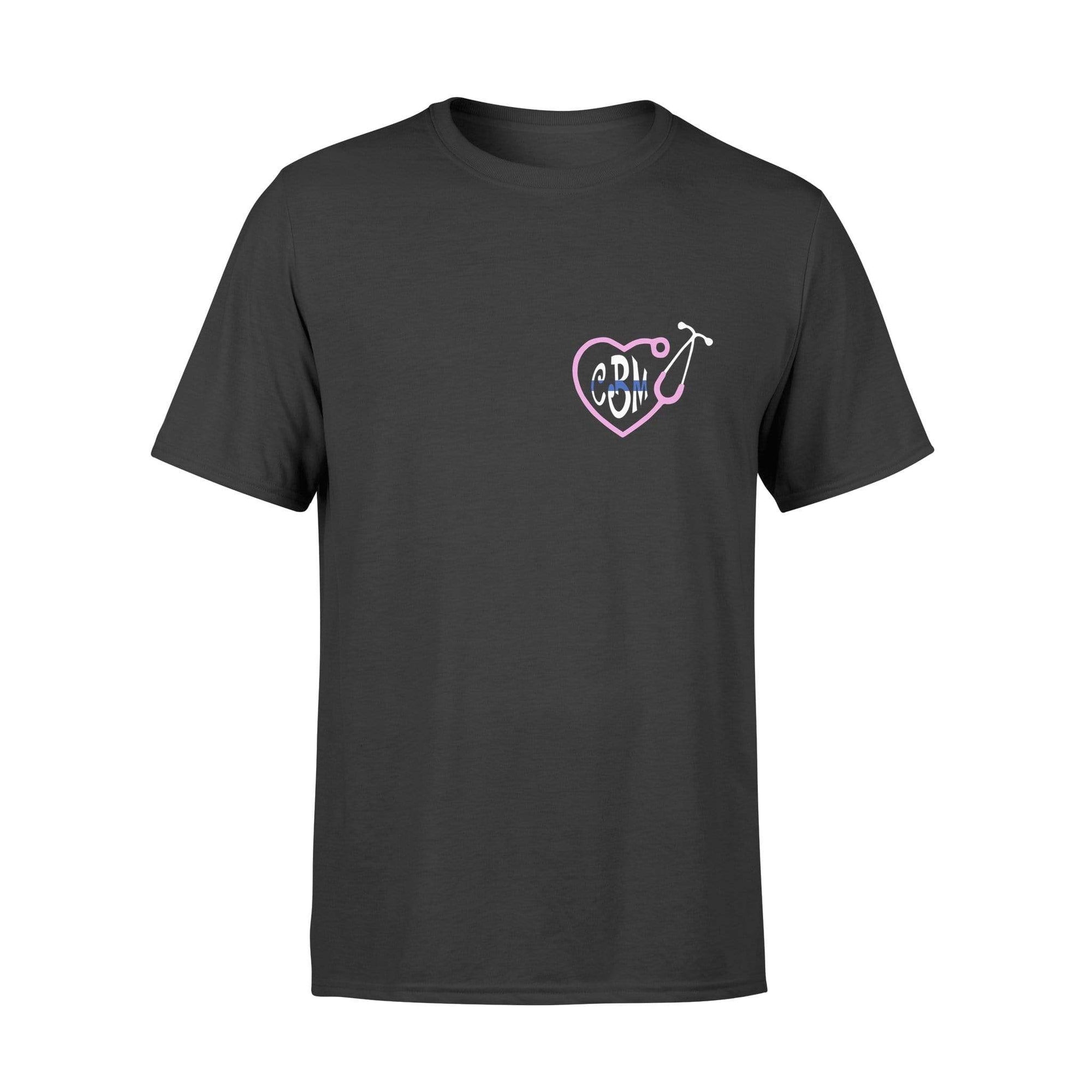 Apparel S / Black Personalized Shirt - Nurse Police Monogram Stethoscope - DSAPP