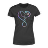 Apparel XS / Black Personalized Shirt - Nurse Rainbow Swirl Emblem Stethoscope - Standard Women's T-shirt - DSAPP