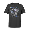 Apparel S / Black Personalized Shirt - Nurses Back The Blue Color Drop Heart - Standard T-shirt - DSAPP