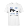 Apparel S / White Personalized Shirt - Our First Father's Day - Police - DSAPP