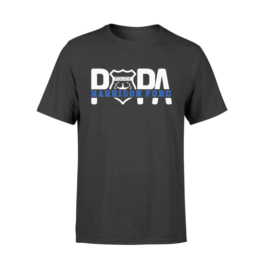 Apparel S / Black Personalized Shirt - Papa Cut Through - Police Badge - DSAPP