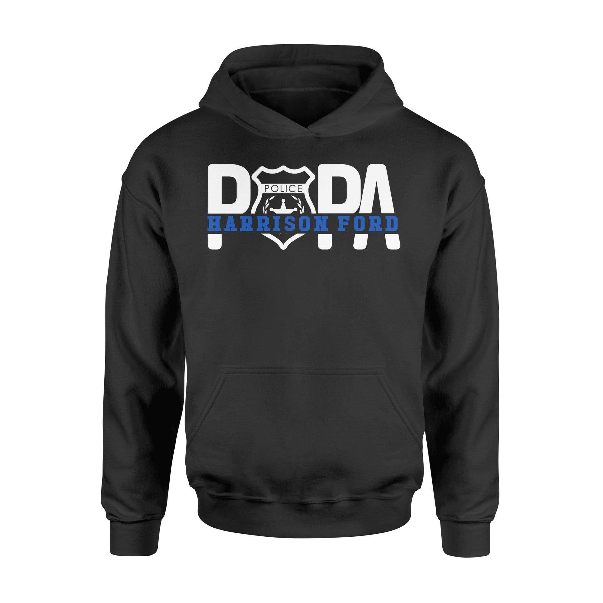 Apparel S / Black Personalized Shirt - Papa Cut Through - Police Badge - DSAPP