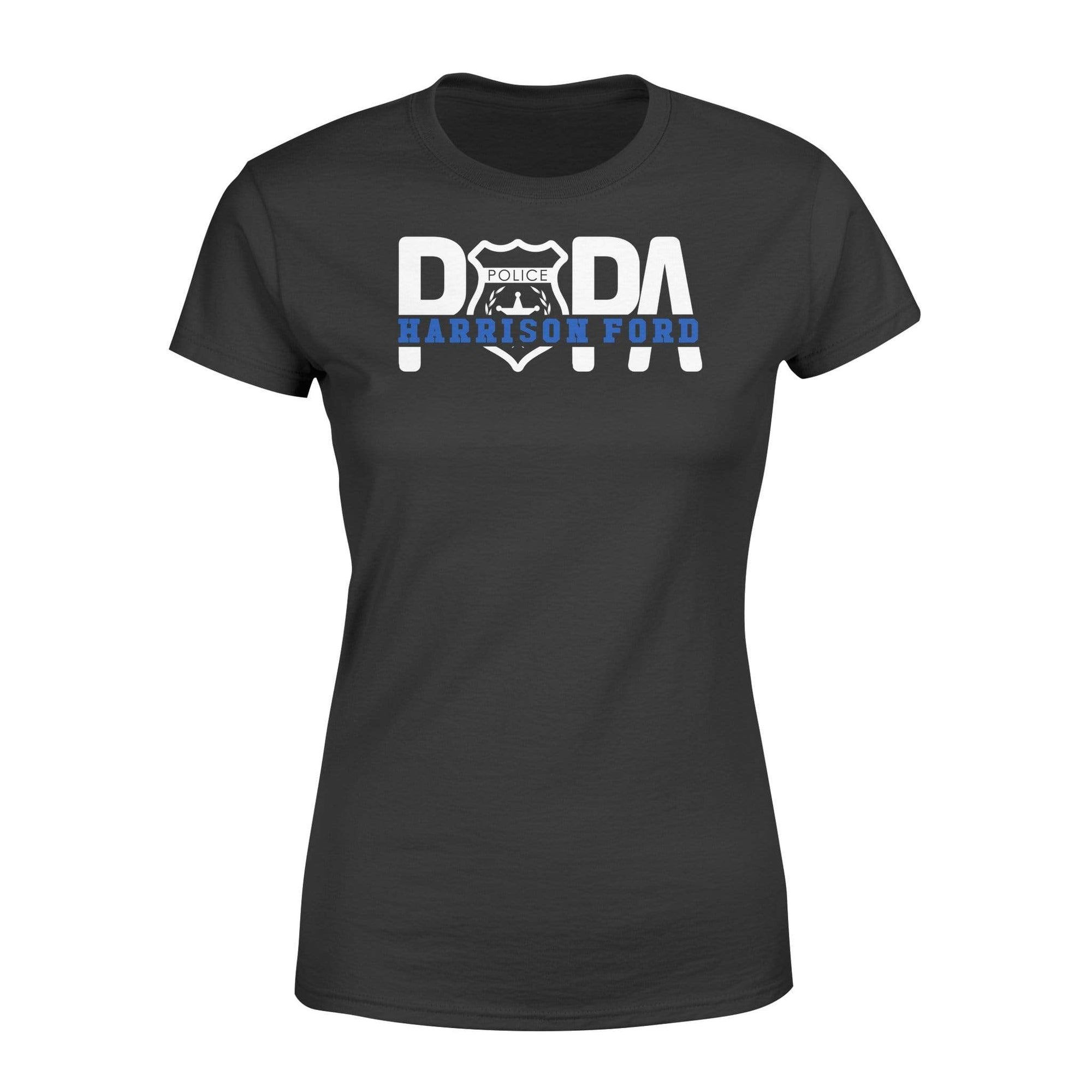 Apparel XS / Black Personalized Shirt - Papa Cut Through - Police Badge - DSAPP