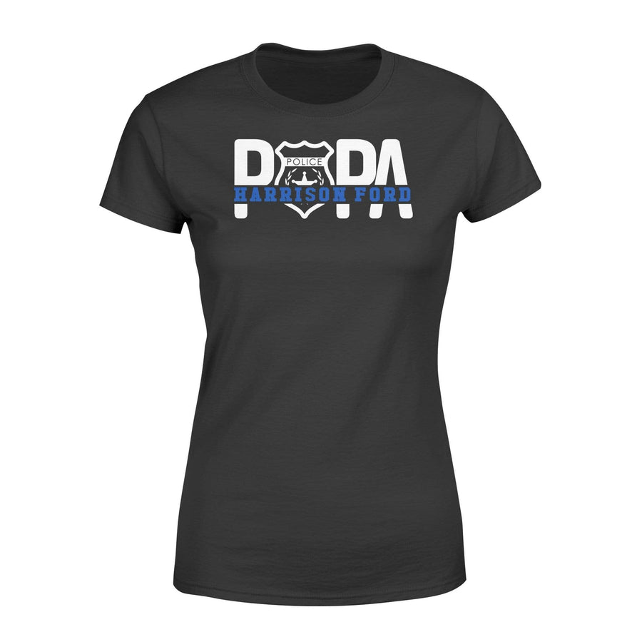 Apparel XS / Black Personalized Shirt - Papa Cut Through - Police Badge - DSAPP