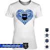 Apparel XS / White Personalized Shirt - Pattern Heart Badge Number - White Shirt - DSAPP