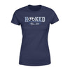 Apparel XS / Navy Personalized Shirt - Pattern Hook On My Police Officer - Mrs. Badge Number - Standard Women's T-shirt