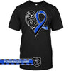 Apparel Personalized Shirt - Patterned Heart Support Ribbon - DSAPP