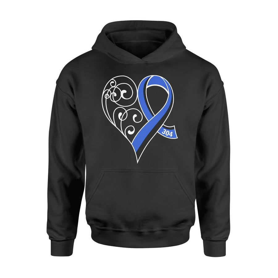 Apparel S / Black Personalized Shirt - Patterned Heart Support Ribbon - DSAPP