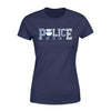 Apparel XS / Navy Personalized Shirt - Police Mom - Patterned - Standard Women's T-shirt -DSAPP