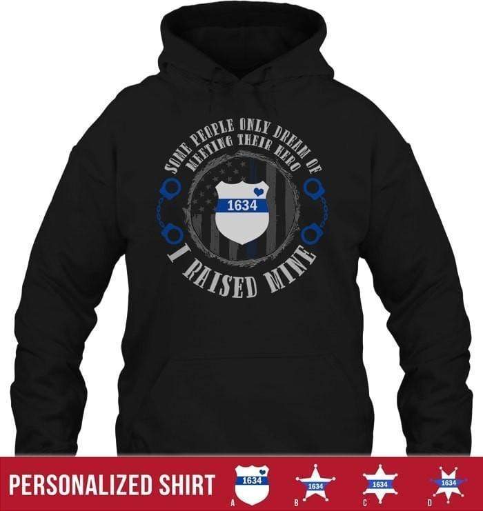 Apparel S / Black Personalized Shirt - Police Mom Quote Circle - DSAPP