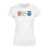 Apparel XS / White Personalized Shirt - Police - Nation Flag Pattern Three Badges - DSAPP