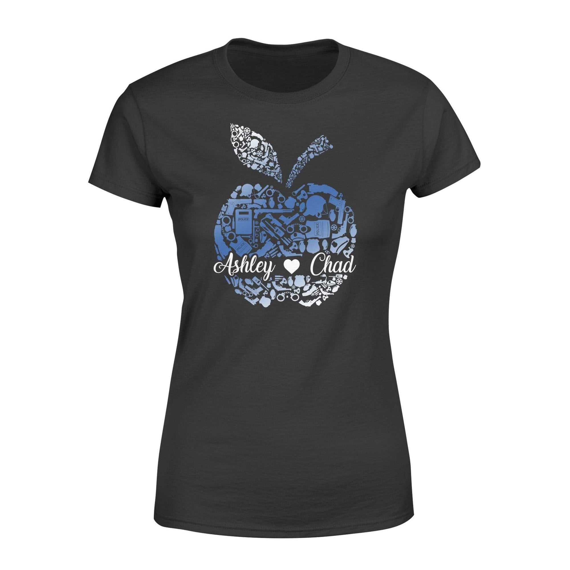 Apparel XS / Black Personalized Shirt - Police Things Inside Apple - Standard Women's T-shirt