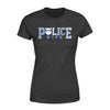 Apparel XS / Black Personalized Shirt - Police Wife - Patterned - Standard Women's T-shirt - DSAPP